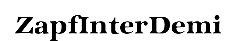 ZapfInterDemi font preview