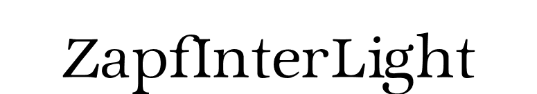 ZapfInterLight font preview