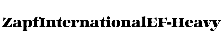 ZapfInternationalEF-Heavy font preview
