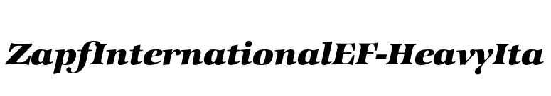 ZapfInternationalEF-HeavyIta font preview