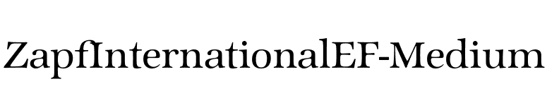 ZapfInternationalEF-Medium font preview