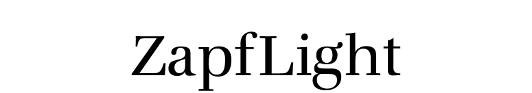 ZapfLight font preview
