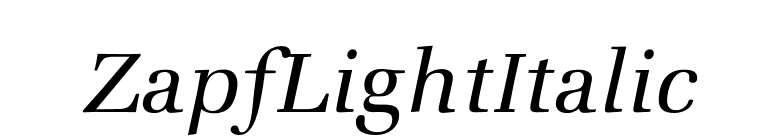 ZapfLightItalic font preview