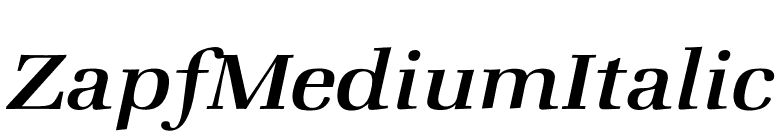 ZapfMediumItalic font preview