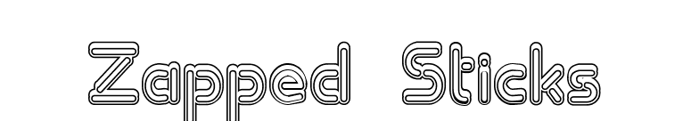 Zapped Sticks font preview