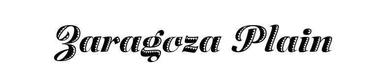 Zaragoza Plain font preview