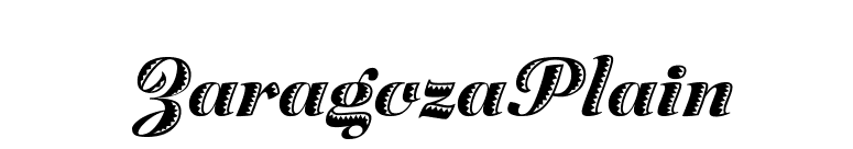 ZaragozaPlain font preview