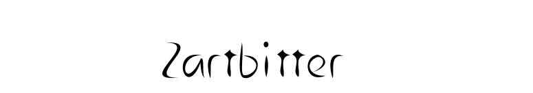 Zartbitter font preview