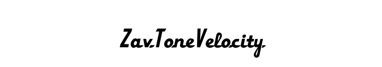 ZavToneVelocity font preview