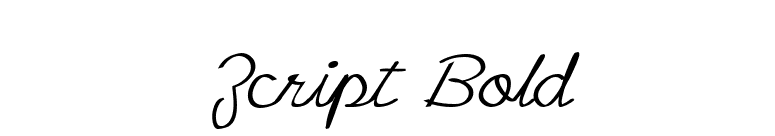 Zcript Bold font preview