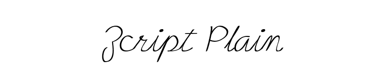 Zcript Plain font preview