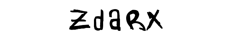 Zdarx font preview