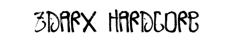 Zdarx Hardcore font preview