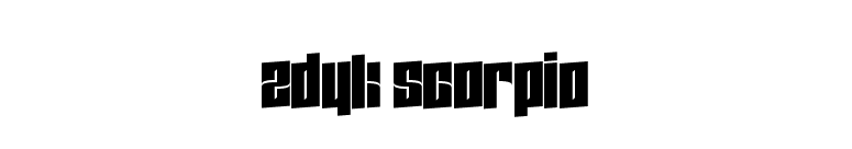 Zdyk Scorpio font preview