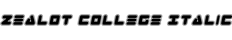 Zealot College Italic font preview