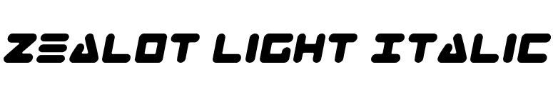 Zealot Light Italic font preview
