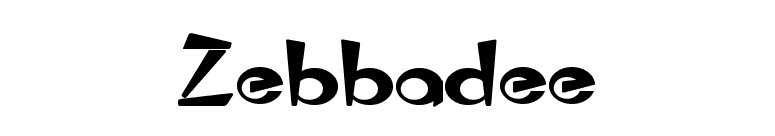 Zebbadee font preview
