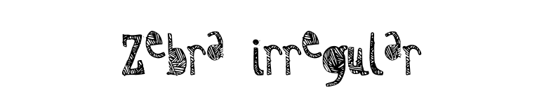 Zebra irregular font preview