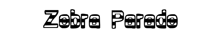 Zebra Parade font preview
