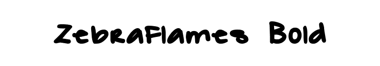ZebraFlames Bold font preview