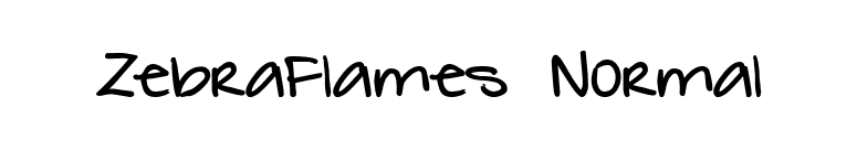 ZebraFlames Normal font preview