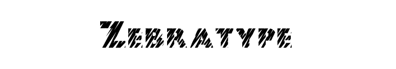 Zebratype font preview