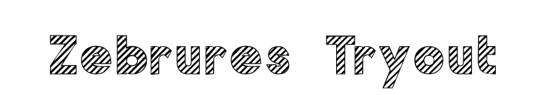 Zebrures Tryout font preview