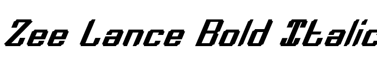 Zee Lance Bold Italic font preview