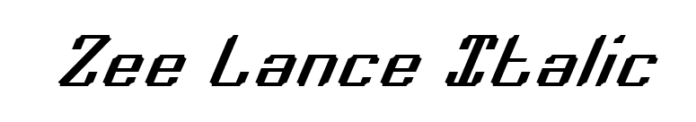 Zee Lance Italic font preview