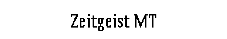 Zeitgeist MT font preview