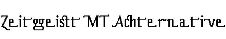 Zeitgeist MT Alternative font preview