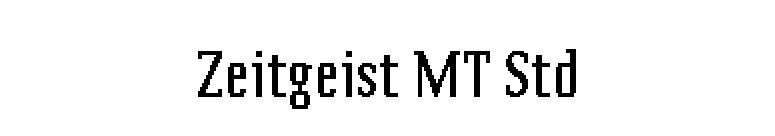 Zeitgeist MT Std font preview