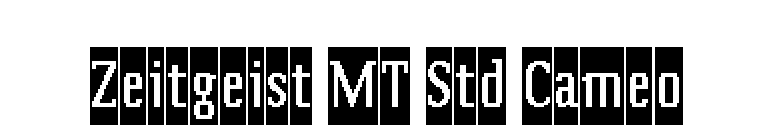 Zeitgeist MT Std Cameo font preview