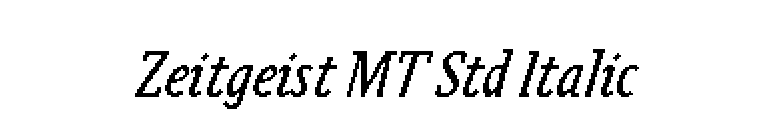 Zeitgeist MT Std Italic font preview
