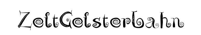 ZeitGeisterbahn font preview
