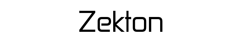 Zekton font preview
