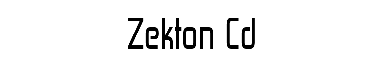 Zekton Cd font preview