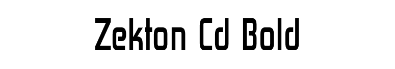 Zekton Cd Bold font preview