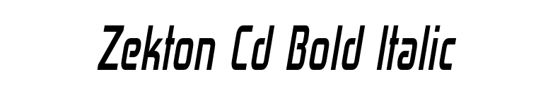 Zekton Cd Bold Italic font preview