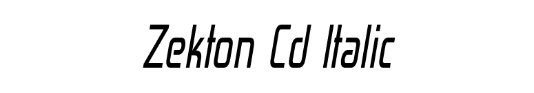 Zekton Cd Italic font preview
