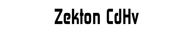 Zekton CdHv font preview
