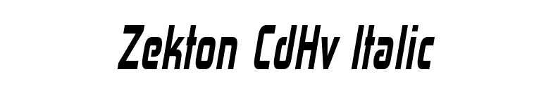 Zekton CdHv Italic font preview