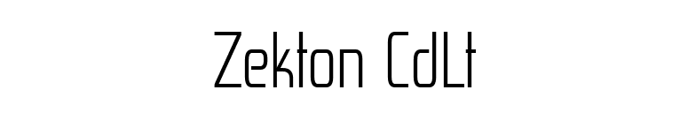 Zekton CdLt font preview