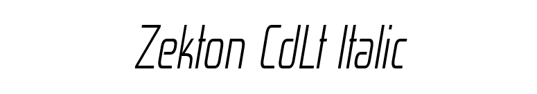 Zekton CdLt Italic font preview
