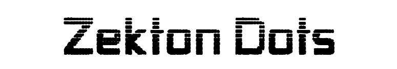 Zekton Dots font preview