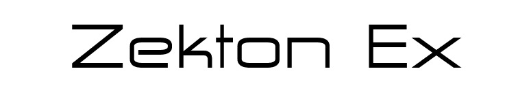 Zekton Ex font preview