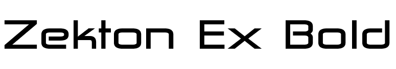 Zekton Ex Bold font preview