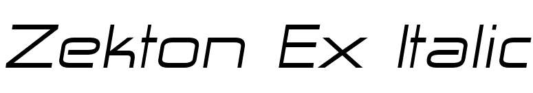 Zekton Ex Italic font preview