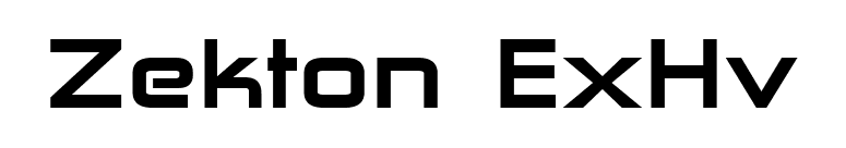 Zekton ExHv font preview