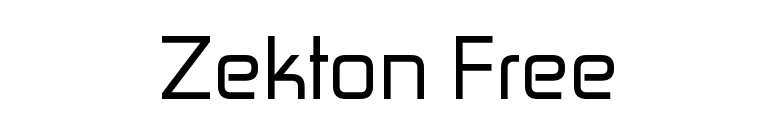 Zekton Free font preview